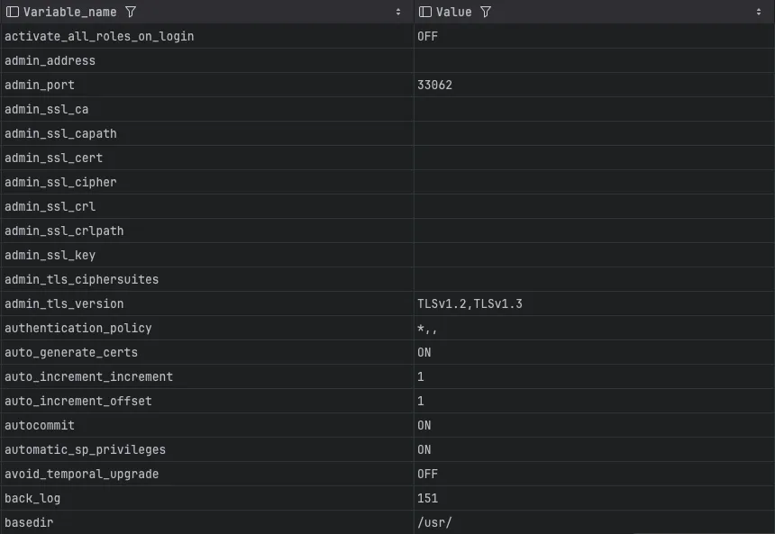 mysql-system-variables